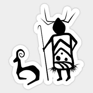 Shepherd Cave Person Sticker